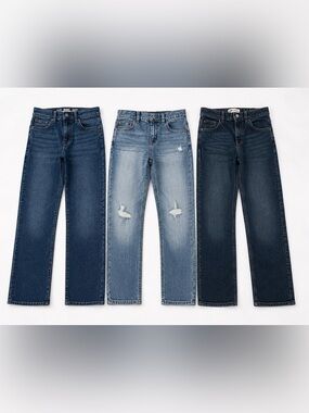 Boys Jeans Bundle – Size 10 / 10 Slim – 3 Pairs Wrangler, Wonder Nation & Amazon